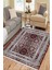 Bordo Klasik Desen Kaymaz Taban Kilim Yıkanabilir Yolluk Dot Tabanlı Salon Halısı 4164C 1