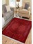 Kırmızı Vintage Desen Kaymaz Taban Kilim Yıkanabilir Yolluk Dot Tabanlı Oturma Odası Halısı 4066A 1