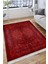 Kırmızı Vintage Desen Kaymaz Taban Kilim Yıkanabilir Yolluk Dot Tabanlı Oturma Odası Halısı 4066A 4
