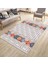 Beyaz Otantik Desenli Halı Kaymaz Taban Kilim Yıkanabilir Yolluk Dot Tabanlı Salon Halısı 4151A 3
