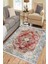 Eskitme Çiçekli Desen Kaymaz Taban Kilim Yıkanabilir Yolluk Dot Tabanlı Salon Halısı 4167A 1