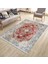 Eskitme Çiçekli Desen Kaymaz Taban Kilim Yıkanabilir Yolluk Dot Tabanlı Salon Halısı 4167A 3