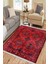 Kırmızı Vintage Desen Kaymaz Taban Kilim Yıkanabilir Yolluk Dot Tabanlı Oturma Odası Halısı 4067A 1