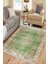 Yeşil Çiçekli Desen Kaymaz Taban Kilim Yıkanabilir Yolluk Dot Tabanlı Salon Halısı 4186A 1