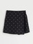 Lcw Kids Siyah Beli Lastikli Puantiyeli Kız Çocuk Şort Etek 1