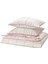 Bredvecklare Nevresim Seti 240 x 220 cm Beyaz Pembe Çift Kişilik Pamuklu Yumuşak Çıtçıtlı 1