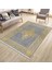 Gri Renk Vintage Desen Kaymaz Taban Kilim Yıkanabilir Yolluk Dot Tabanlı Salon Halısı 4204A 3