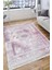 Lila Çiçekli Desen Kaymaz Taban Kilim Yıkanabilir Yolluk Dot Tabanlı Salon Halısı 4169A 4