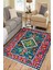 Otantik Vintage Desen Kaymaz Taban Kilim Yıkanabilir Yolluk Dot Tabanlı Salon Halısı 4190A 1
