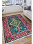 Otantik Vintage Desen Kaymaz Taban Kilim Yıkanabilir Yolluk Dot Tabanlı Salon Halısı 4190A 4