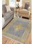 Gri Renk Vintage Desen Kaymaz Taban Kilim Yıkanabilir Yolluk Dot Tabanlı Salon Halısı 4204A 1