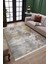 Gri Çiçekli Desen Kaymaz Taban Kilim Yıkanabilir Yolluk Dot Tabanlı Salon Halısı 4187A 2