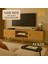 %100 Mdf Rattan(Jüt Kumaş ) Kapaklı Tv Ünitesi (180 Cm) – Premium Seri 2