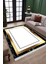 Çizgili Gold Halı Kaymaz Tabanlı Kilim Yıkanabilir Halı Yolluk Dot Tabanlı Halı 1006A 1