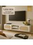 %100 Mdf Rattan(Jüt Kumaş ) Kapaklı Tv Ünitesi (180 Cm) – Premium Seri 1