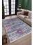 Eskitme Çiçekli Desen Kaymaz Taban Kilim Yıkanabilir Yolluk Dot Tabanlı Salon Halısı 4196A 2