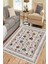 Vintage Çiçekli Desen Kaymaz Taban Kilim Yıkanabilir Yolluk Dot Tabanlı Salon Halısı 4170A 1