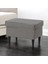 Strandmon Puf 60 x 40 x 44 cm Siyah Bej Kumaş Kaplı Çok Yönlü Kullanım 2