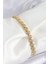 Pirinç Zirkon Taşlı Yarım Topcuk Model Gold Renk Vıp Seri Kadın Bileklik - TJ-BB7508 1