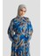 Desenli Elbise 25YD4022 Saks 2