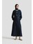 Parçalı Tencel Etek 25YD9129 Koyu Lacivert 2