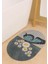 Kelebek ve Papatya Desenli Süper Emici Çabuk Kuruyan Kaymaz Tabanlı Banyo Matı 40X60 cm 1