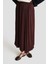 Kırışık Saten Etek 25YH5601 Bordo 3