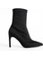 Siyah Streç 8.5 cm Orta Boy Kadın Topuklu Bot 4