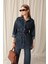 Denim Kumaş Cep Detay Kadın Lacivert Kot Ceket 2