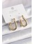 Pirinç Gold Renk Halka Model Kadın Küpe 1