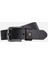 Print Belt Siyah Deri Erkek Kemer 2