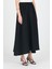Siyah Pamuklu Çan Kesim Bağcıklı Uzun Etek 8024 3