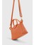 Turuncu Örgü Çanta Çok Yönlü Pu Deri El Ve Omuz Askılı Çanta 273 1