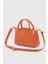 Turuncu Örgü Çanta Çok Yönlü Pu Deri El Ve Omuz Askılı Çanta 273 3
