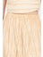 Açık Bej Bel Lastikli Kırışık Kumaş Etek 3483 4
