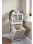 Bambu Beyaz Mat Lake Kirli Sepetli 2 Raflı Banyo Düzenleyici Çamaşır Sepeti DB-0020 5
