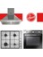 3lu Inox Paslanmaz Celık Ankastre Set (HON602X-TN FIRIN/HHW6LMX/TK Setustu OCAK/HCH6MXTK Davlumbaz) 1