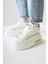 Lourin Ekru Deri Desenli Havalı Taban Bağcıklı Spor Bot 4