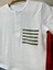 Erkek Çocuk Çizgili Cep Detaylı Pamuklu Basic Tshirt 2