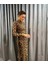 Allbucks Hande Erçel Uzun Bodycon Leopar Elbise ABGYM8677 1