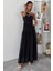 Tek Omuzlu Pile Detay Maxi Elbise 2895 6
