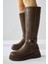 Lani Taba Toka ve Zımba Detaylı Kalın Tabanlı Çizme 3
