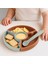 Puzzle Mama Tabağı Kaşık Seti - Silikon Vakum Tabanlı Yapboz Mama Tabağı Silikon Kaşık - Kahve Yeşil 1
