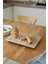 Traverten 30X20 cm Ahşap Boncuk Ayaklı Sunumluk 2
