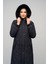Çıkabilir Kürklü Kapüşonlu Ribana Detaylı Kapitone Mont Siyah 6621 4