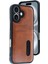 iPhone 16 Kılıf Sara Kartvizitli Deri Kılıf - Taba - EYESO9955-2442 2