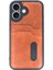 iPhone 16 Kılıf Sara Kartvizitli Deri Kılıf - Taba - EYESO9955-2442 3