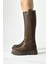 Dayna Kahve Kalın Tabanlı Çekme Çizme 3