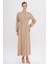 Ribana Detaylı Astarsız Modal Pardesü Bej 6744 3
