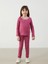 Lcw Kids Pembe Bisiklet Yaka Basic Kız Çocuk Bluz ve Tayt 2'li 2